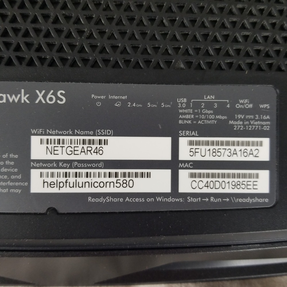 NETGEAR Nighthawk X6S R7900P WiFi Router AC3000 Black Excellent Tri-Band MU-MIMO - Picture 4 of 7